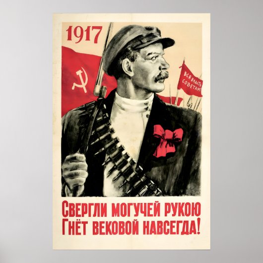 Sovjet Propaganda Poster Alle Macht aan de (Voorkant)