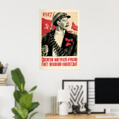 Sovjet Propaganda Poster Alle Macht aan de (Thuiskantoor)