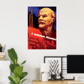 Sovjet Propaganda Poster In de naam van Lenin! Muu (Thuiskantoor)