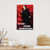 Sovjet Propaganda Poster Lenin is de banier van (Keuken)