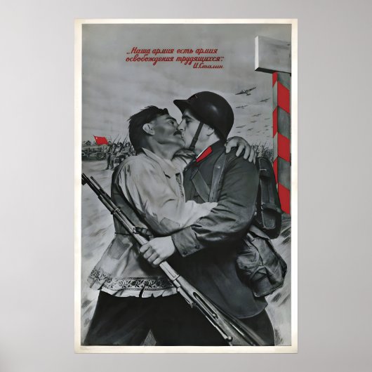 Sovjet Propaganda Poster Onze strijdkrachten zijn (Voorkant)