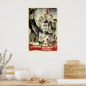 Sovjet Propaganda Poster Prettig feest (Keuken)