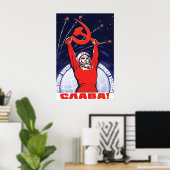 Sovjet Propaganda Poster -ROEM!- Wanddecoratie CCC (Thuiskantoor)