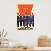 Sovjet Propaganda Poster – Teamwerk & Respect (Keuken)
