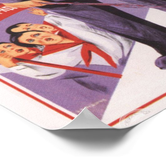 Sovjet-propaganda tegen kindermisbruik poster (Hoek)