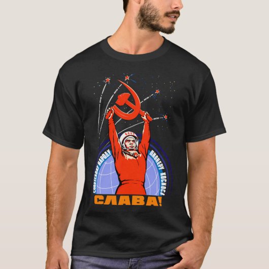 Sovjet-propaganda. Yuri Gagarin T-shirt (Voorkant)