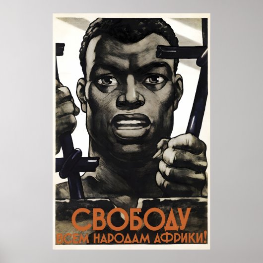 Sovjet Propagandaposter Vrijheid aan het volk van Poster (Voorkant)