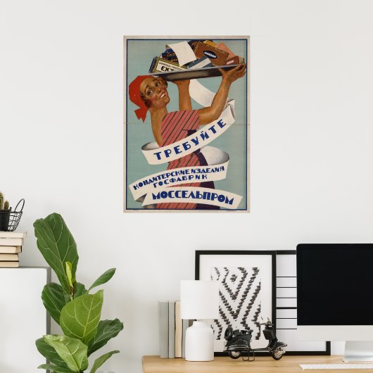 Sovjet-reclame Poster (Thuiskantoor)