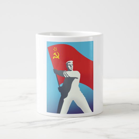 Sovjet Reisposter Grote Koffiekop (Voorkant)