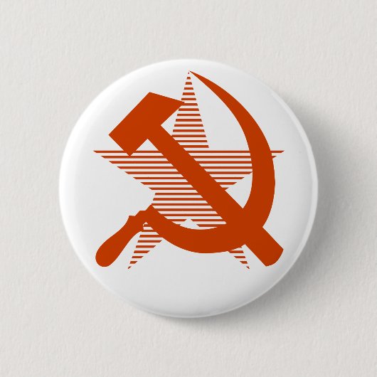 Sovjet-Rode Hammer en Sickle Ronde Button 5,7 Cm (Voorkant)