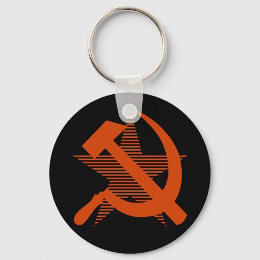 Sovjet-Rode Hammer en Sickle Sleutelhanger (Voorkant)