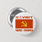 Sovjet-Rode Leger Hammer & Sickle Ronde Button 5,7 Cm (Voorkant /achterkant)