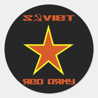Sovjet Rode Leger Star 2 Ronde Sticker