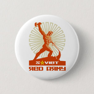 Sovjet-Rode Legersculptuur Ronde Button 5,7 Cm