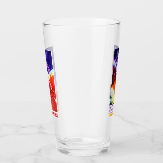 Sovjet-ruimte-propaganda biervlas glas (Rechts)