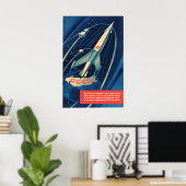 Sovjet Ruimte Propaganda Poster Afgezanten van onz (Thuiskantoor)