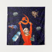 Sovjet-ruimtekunst Wandkleed (Voorkant)