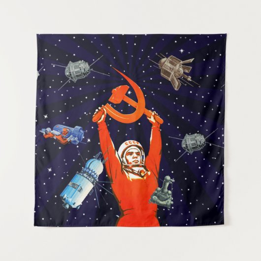 Sovjet-ruimtekunst Wandkleed (Voorkant)