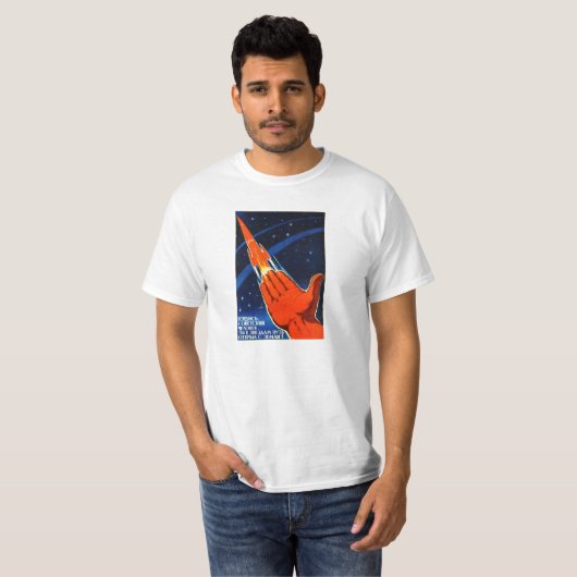 Sovjet-Ruimtepropaganda-Poster Shirt (Voorkant volledig)