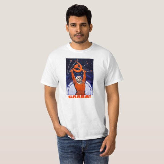 Sovjet-Ruimtepropaganda-Poster Shirt (Voorkant volledig)