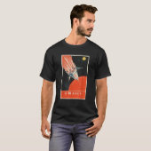 Sovjet-ruimtepropaganda Poster USSR Rocket Astrona T-shirt (Voorkant volledig)