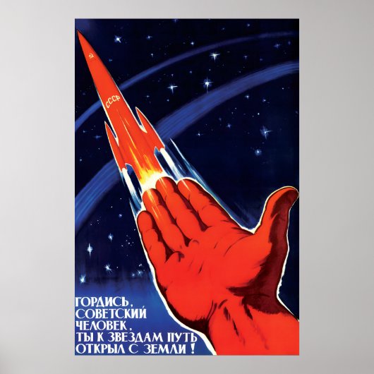 Sovjet Ruimtereisposter Sovjetman! Wees Trots Poster (Voorkant)
