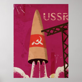 Sovjet-Ruimtevaartprogramma USSR Vintage Poster
