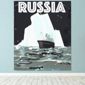 Sovjet-Rusland Arctic Travel Poster Canvas Afdruk (Insitu (Houten vloer))