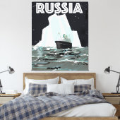 Sovjet-Rusland Arctic Travel Poster Canvas Afdruk (Insitu (Slaapkamer))