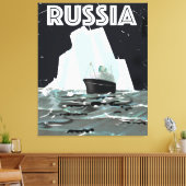 Sovjet-Rusland Arctic Travel Poster Canvas Afdruk (Insitu (Woonkamer))