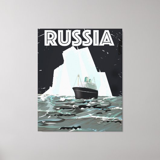Sovjet-Rusland Arctic Travel Poster Canvas Afdruk (Voorkant)