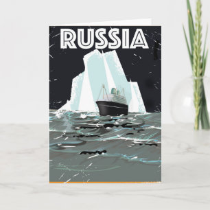 Sovjet-Rusland Arctic Travel Poster Feestdagen Kaart
