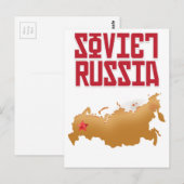 Sovjet-Rusland Vintage Reisposter Briefkaart (Voorkant / Achterkant)
