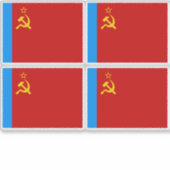 Sovjet-Rusland Vlag, USSR, CCCP, Communisme, Lenin Sticker (Voorkant)