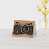 Sovjet Russische Camera - Zwarte op de Textuur van Kaart (Gele Bloem)