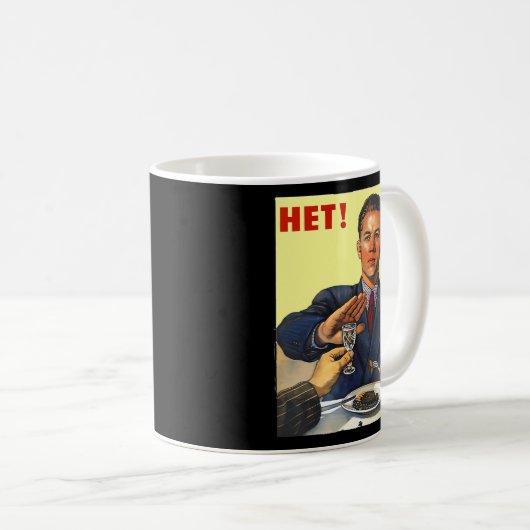 Sovjet Russische Sovjet-Unie Propaganda Geen Alcoh Koffiemok (Voorkant rechts)