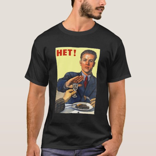 Sovjet Russische Sovjet-Unie Propaganda Geen Alcoh T-shirt (Voorkant)