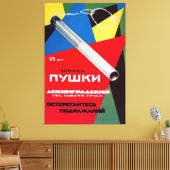 Sovjet Sigaret Poster Папиросы П у ш к и Canvas Afdruk (Insitu (Woonkamer))