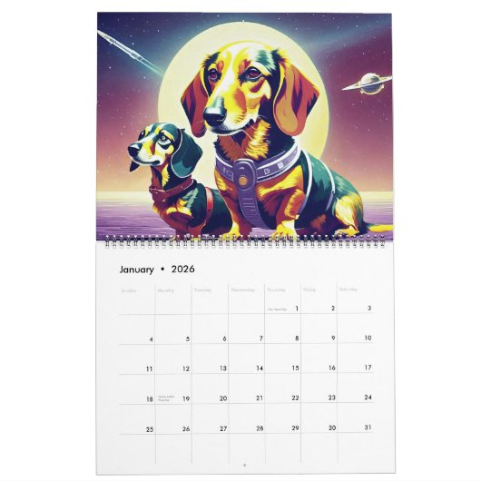 Sovjet Space Dog Kalender (Jan 2026)