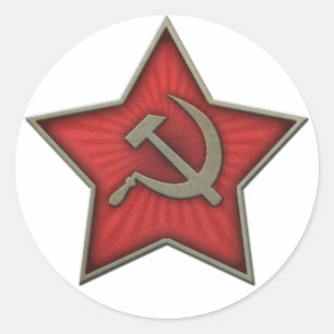 Sovjet Star Hammer en Sickle Communist Ronde Sticker