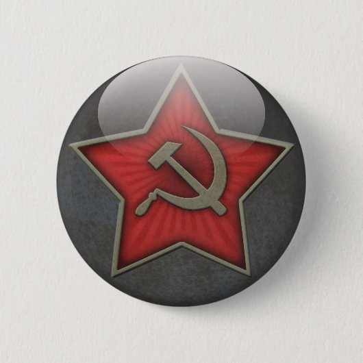 Sovjet Star Hammer en Sickle Ronde Button 5,7 Cm (Voorkant)