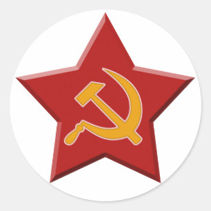 Sovjet-ster Hammer Sikkel Rode Communist Ronde Sticker