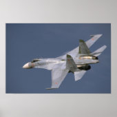 Sovjet SU-27 in vlucht Poster (Voorkant)