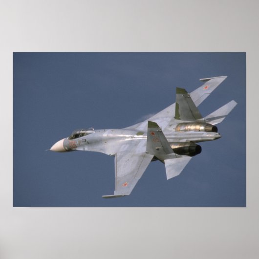 Sovjet SU-27 in vlucht Poster (Voorkant)