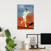 Sovjet Tennisposter Vriendschap Moskou Jeugdspelen Poster (Thuiskantoor)