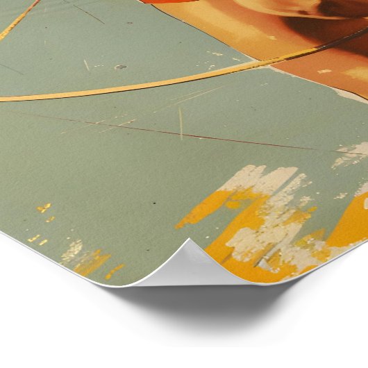 Sovjet-thema Vrouw gymnastiek Poster (Hoek)