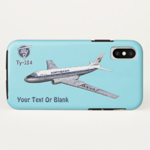 Sovjet Tupolev (Туполев) Tu-104 lijnvliegtuig iPhone X Hoesje