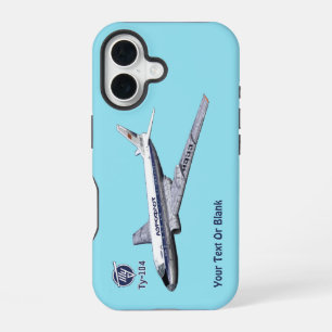 Sovjet Tupolev (Т у о е в) Tu-104 Airliner iPhone 16 Hoesje