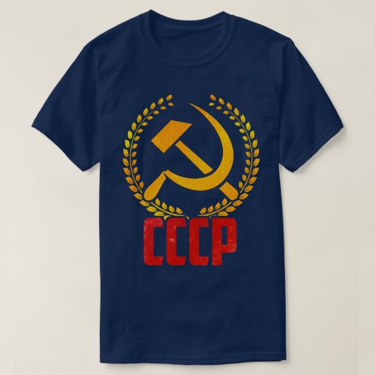 Sovjet-Unie CCCP USSR Communisme Hamer Sikkel T-shirt (Design voorkant)