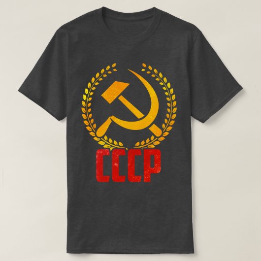 Sovjet-Unie CCCP USSR Communisme Hamer Sikkel T-shirt (Design voorkant)